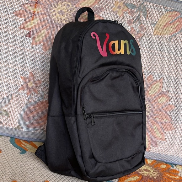 VANS Ranged 2 Backpack Black Women Men’s Casual School Student NWT - Picture 15 of 16